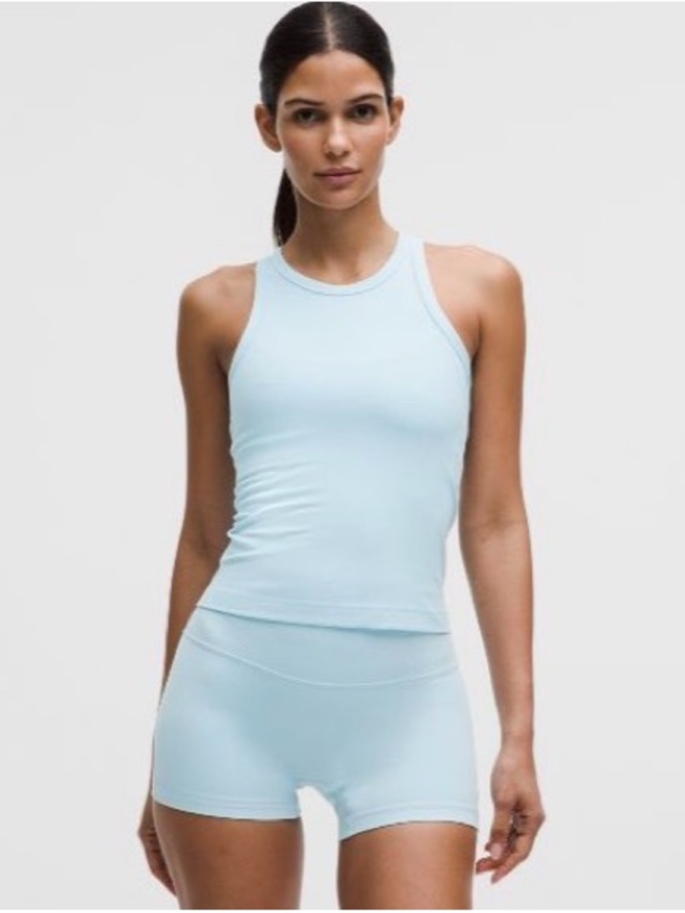 lululemon athletica Light Blue Racerback Tank Top